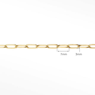 Permanent chains paperclip 7x3mm | 14/20 gold filled yellow