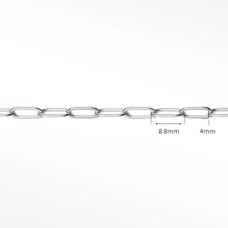 Permanent chains paperclip 8.8x4mm | sterling silver