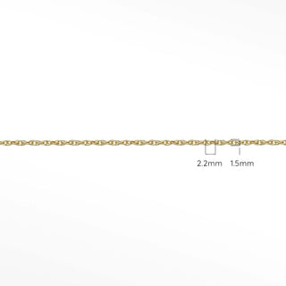 Permanent chains rope 2.2x1.5mm | 14/20 gold filled yellow