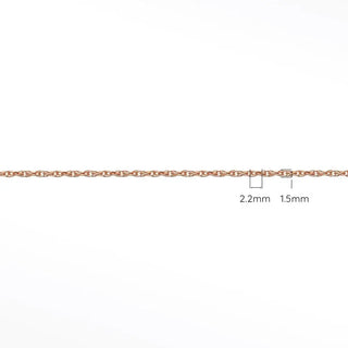 Permanent chains rope 2.2x1.5mm | 14/20 gold filled rose