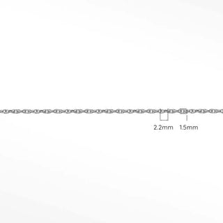 Permanent chains rope 2.2x1.5mm | sterling silver