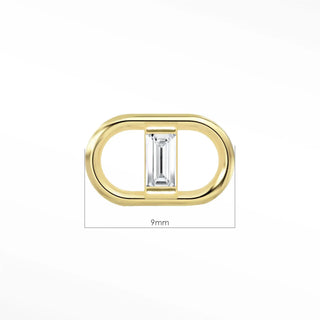 Permanent connectors diamond baguette mariner | 14k yellow