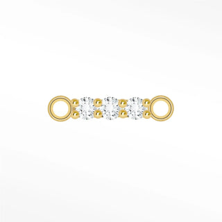 Diamond 14k yellow connectors for permanent jewelry - 14k gold / single - unclassified