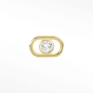 Permanent connectors diamond bezel round mariner | 14k yellow