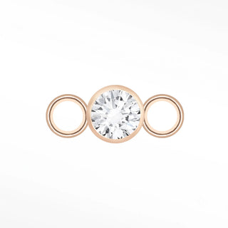 Permanent connectors diamond bezel | 14k rose