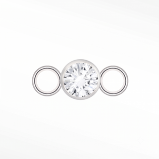 Permanent connectors diamond bezel | 14k white