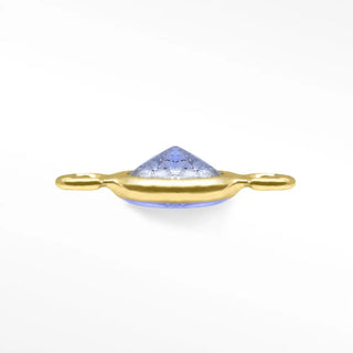 Permanent connectors natural gemstone simple bezel 3mm | 14k yellow