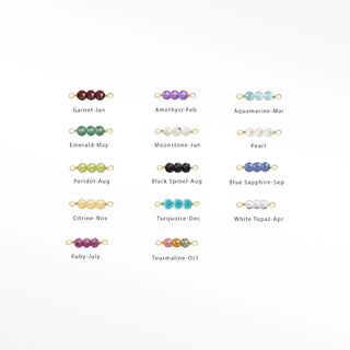 Permanent connectors natural gemstone rock candy 3 beads | 14/20 gold filled (pack of 5)
