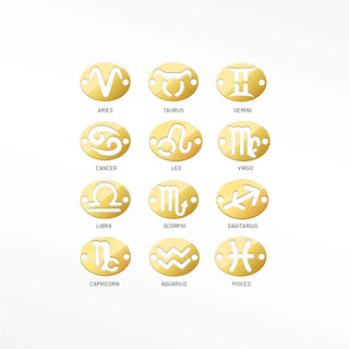 Permanent connectors zodiac oval 8x6mm | 14k yellow