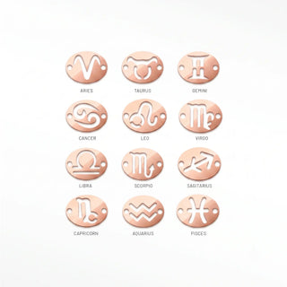 Permanent connectors zodiac oval 8x6mm | 14k rose