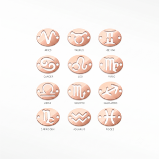 Permanent connectors zodiac oval 8x6mm | 14k rose