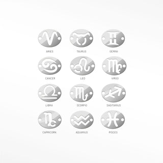 Permanent connectors zodiac oval 8x6mm | sterling silver