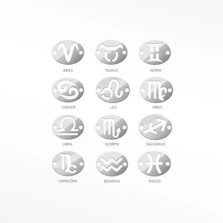 Permanent connectors zodiac oval 8x6mm | sterling silver