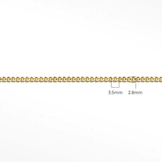 Permanent Necklace Cuban 2.5mm | 14K Yellow