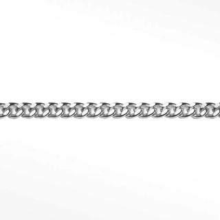 Permanent necklace cuban 3.5mm sterling silver - no clasp