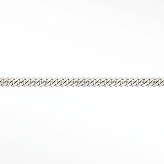 Silver-toned sterling silver permanent necklace cuban 3mm with sleek interlocking curb chain design