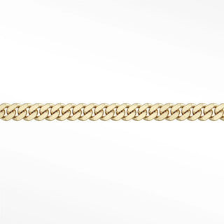 Permanent necklace cuban 5mm designer line | 14k yellow