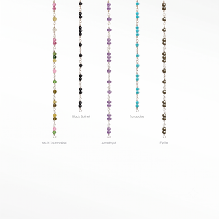 Permanent necklace ethereal natural gemstone | 14k white
