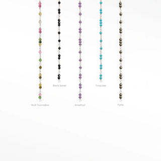 Permanent necklace ethereal natural gemstone | 14k white