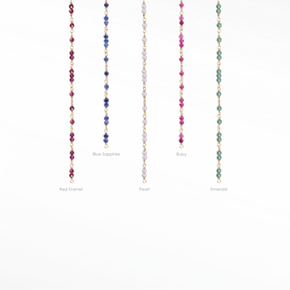 Permanent necklace ethereal natural gemstone | 14k yellow