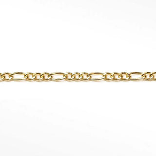 Permanent necklace 1.5mm figaro diamond cut 14k gold - 14k yellow / no clasp