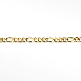 Permanent necklace 1.5mm figaro diamond cut 14k gold - 14k yellow / no clasp