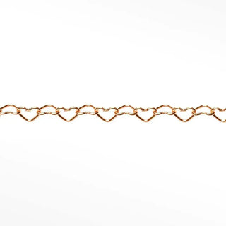 Permanent necklace heart rose gold filled - no clasp