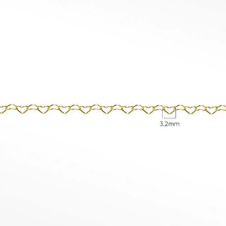 Permanent necklace heart yellow gold filled - no clasp