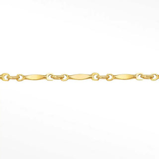 Permanent necklace horizon line yellow gold filled - no clasp
