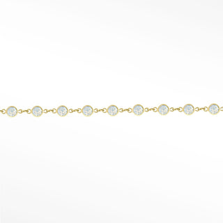 Permanent Necklace Moonstone Prismatic 3mm | 14K Yellow