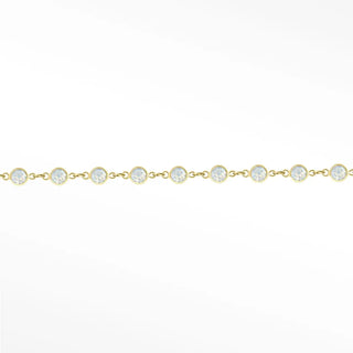 Adorn your neckline with the 14k gold moonstone permanent necklace. Custom-fitted and welded at ninawynn studio