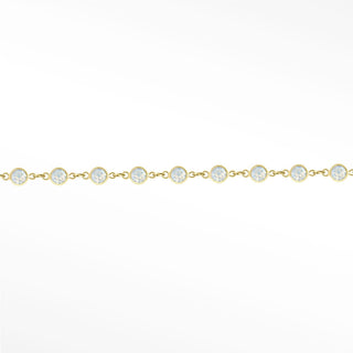 Adorn your neckline with the 14k gold moonstone permanent necklace. Custom-fitted and welded at ninawynn studio