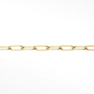 Permanent necklace paperclip 6x2mm yellow gold filled - no clasp