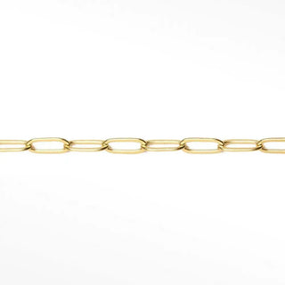 Permanent necklace paperclip 6x2mm yellow gold filled - no clasp