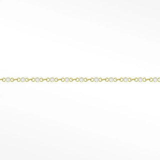 Permanent necklace prismatic tiny diamond gold 14k yellow - 14k