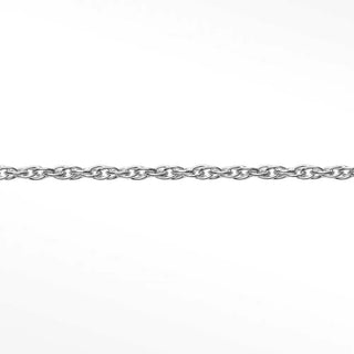 Permanent necklace rope 2.2x1.5mm silver - sterling / no clasp