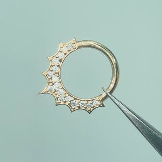  Video demonstrating the sparkling diamonds on the golden spike and the smooth hinge