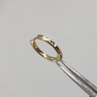 Everyday 14k gold diamond hoop earrings in motion