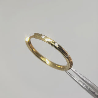 Larger gold vermeil diamond hoops styled 