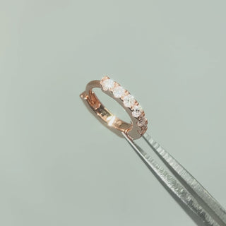 diamond hoop earrings Natalie in 14k rose gold with diamonds