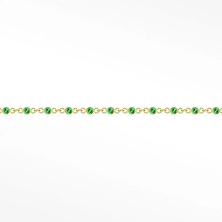 Permanent necklace prismatic tiny emerald gold 14k yellow - 14k