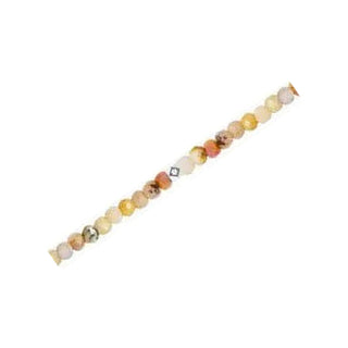 Rhodochrosite gemstone chain detail with sterling silver findings