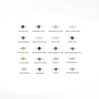 Rock candy natural gemstone 14k white gold connectors for permanent jewelry