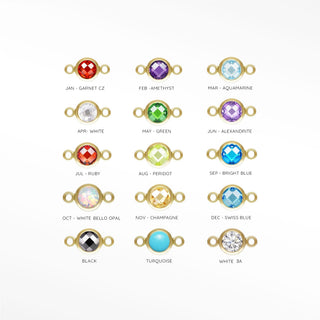 Permanent connectors round bezel cz 4mm | 14/20 gold filled (pack of 4)