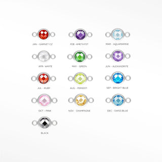 Permanent connectors round bezel cz 4mm | sterling silver (pack of 4)