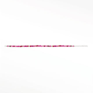 Ruby gemstone chain with 14K yellow gold findings