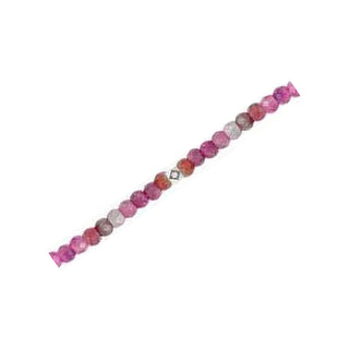 Ruby gemstone chain detail with sterling silver findings