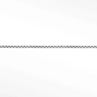 Sexy venetian sterling silver box chain necklace with polished finish and uniform links for permanent wear