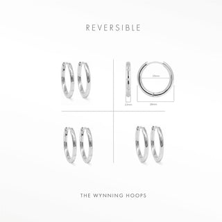 Back of large hoop earrings with clean polished surface