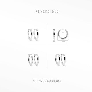 Back detail of hoop earrings showing smooth interior